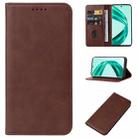 For Honor X50 Pro Magnetic Closure Leather Phone Case(Brown) - 1