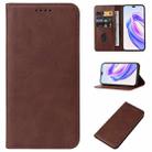 For Honor X50i+ Magnetic Closure Leather Phone Case(Brown) - 1