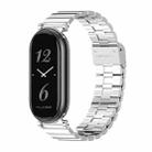 For Xiaomi Mi Band 8 Mijobs GT4 Bamboo Buckle Metal Watch Band(Silver) - 1