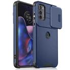 For Motorola Edge 2022 Sliding Camshield TPU + PC Phone Case(Blue) - 1