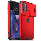 For Motorola Edge 2022 Sliding Camshield TPU + PC Phone Case(Red) - 1