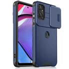 For Motorola Moto G Power 5G 2023 Sliding Camshield TPU + PC Phone Case(Blue) - 1