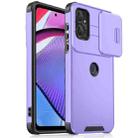 For Motorola Moto G Power 5G 2023 Sliding Camshield TPU + PC Phone Case(Purple) - 1