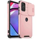 For Motorola Moto G Power 5G 2023 Sliding Camshield TPU + PC Phone Case(Pink) - 1