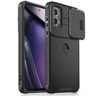 For Motorola Moto G Stylus 5G 2023 Sliding Camshield TPU + PC Phone Case(Black) - 1