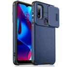 For Motorola Moto G Play 2023 Sliding Camshield TPU + PC Phone Case(Blue) - 1