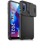 For Motorola Moto G Power 2022 Sliding Camshield TPU + PC Phone Case(Black) - 1