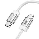 BOROFONE BU48 60W USB-C/Type-C to USB-C/Type-C Charging Data Cable, Length: 1.2m(White) - 1