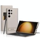 For Samsung Galaxy S25 Ultra 5G GKK Triumph Ultra-Thin Flip Leather Case without Pen(Grey) - 1
