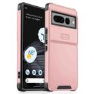 For Google Pixel 7 Pro Sliding Camshield TPU + PC Phone Case(Pink) - 1