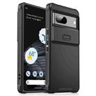 For Google Pixel 7 Sliding Camshield TPU + PC Phone Case(Black) - 1