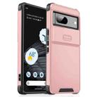 For Google Pixel 7 Sliding Camshield TPU + PC Phone Case(Pink) - 1