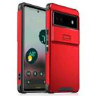 For Google Pixel 6a Sliding Camshield TPU + PC Phone Case(Red) - 1