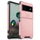 For Google Pixel 6a Sliding Camshield TPU + PC Phone Case(Pink) - 1