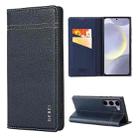 For Samsung Galaxy S24+ 5G GEBEI Top-grain Horizontal Flip Leather Phone Case(Blue) - 1