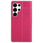 For Samsung Galaxy S25 Ultra 5G GEBEI Top-grain Horizontal Flip Leather Phone Case(Rose Red) - 3