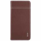 For Samsung Galaxy S25 5G GEBEI Top-grain Horizontal Flip Leather Phone Case(Brown) - 2