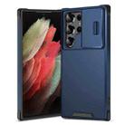 For Samsung Galaxy S21 Ultra 5G Sliding Camshield TPU + PC Phone Case(Blue) - 1