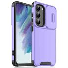 For Samsung Galaxy S21 FE 5G Sliding Camshield TPU + PC Phone Case(Purple) - 1