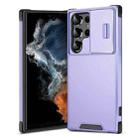 For Samsung Galaxy S22 Ultra 5G Sliding Camshield TPU + PC Phone Case(Purple) - 1