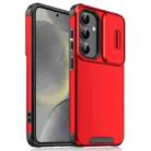 For Samsung Galaxy S24+ 5G Sliding Camshield TPU + PC Phone Case(Red) - 1
