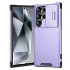 For Samsung Galaxy S24 Ultra 5G Sliding Camshield TPU + PC Phone Case(Purple) - 1