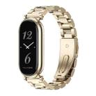 For Xiaomi Mi Band 8 Mijobs GT4 Three Beads Metal Watch Band(Light Gold) - 1