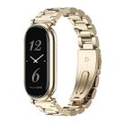 For Xiaomi Mi Band 8 / 9 / 9 NFC Mijobs GT4 Three Beads Metal Watch Band(Light Gold) - 1