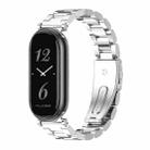 For Xiaomi Mi Band 8 Mijobs GT4 Three Beads Metal Watch Band(Silver) - 1