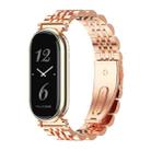 For Xiaomi Mi Band 8 / 9 / 9 NFC Mijobs GT4 Seven Beads Metal Watch Band(Rose Gold) - 1