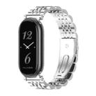 For Xiaomi Mi Band 8 Mijobs GT4 Seven Beads Metal Watch Band(Silver) - 1