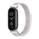 For Xiaomi Mi Band 8 / 9 / 9 NFC Mijobs GT4 Breathable Nylon Loop Watch Band(Seashell Silver) - 1