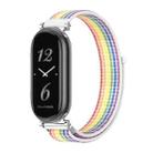 For Xiaomi Mi Band 8 / 9 / 9 NFC Mijobs GT4 Breathable Nylon Loop Watch Band(Colorful Silver) - 1