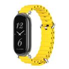 For Xiaomi Mi Band 8 / 9 / 9 NFC Mijobs GT4 Marine Silicone Breathable Watch Band(Yellow Silver) - 1