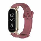 For Xiaomi Mi Band 8 / 9 / 9 NFC Mijobs GT4 Silicone Breathable Watch Band(Wine Red Light Gold) - 1