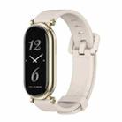 For Xiaomi Mi Band 8 Mijobs GT4 Silicone Breathable Watch Band(Grey Light Gold) - 1