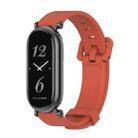 For Xiaomi Mi Band 8 Mijobs GT4 Silicone Breathable Watch Band(Orange Black) - 1