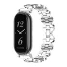 For Xiaomi Mi Band 8 / 9 / 9 NFC Mijobs GT4 Bone Chain Metal Watch Band(Silver) - 1