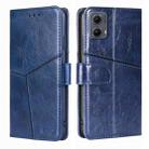 For Motorola Edge 5G 2024 Geometric Stitching Leather Phone Case(Blue) - 1