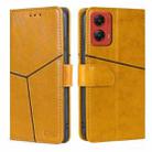 For Motorola Moto G Stylus 5G 2024 Geometric Stitching Leather Phone Case(Yellow) - 1