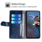 For Motorola Edge 50 Pro 5G Geometric Stitching Leather Phone Case(Blue) - 2