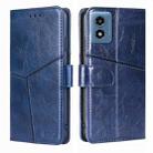 For Motorola Moto G 5G 2024 Geometric Stitching Leather Phone Case(Blue) - 1