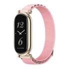 For Xiaomi Mi Band 8 Mijobs GT4 Nylon Breathable Watch Band(Pink Light Gold) - 1