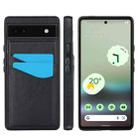 For Google Pixel 6a Litchi Leather Skin Card Slots Phone Case(Black) - 1