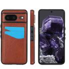 For Google Pixel 8 Litchi Leather Skin Card Slots Phone Case(Brown) - 1