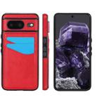 For Google Pixel 8 Pro Litchi Leather Skin Card Slots Phone Case(Red) - 1