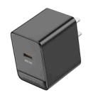 BOROFONE BAS13 Erudite PD 20W USB-C / Type-C Single Port Charger, US Plug(Black) - 1
