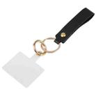 Multifunctional Phone Case Lanyard Mobile Phone Leather Keychain Pendant(Black) - 1