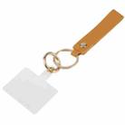 Multifunctional Phone Case Lanyard Mobile Phone Leather Keychain Pendant(Yellow) - 1