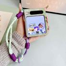 For Huawei Pura X Illusory Color Leather Texture PC Phone Case with Color Strap(Pink) - 3